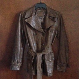 Banana Republic Women's Leather Trench Coat
